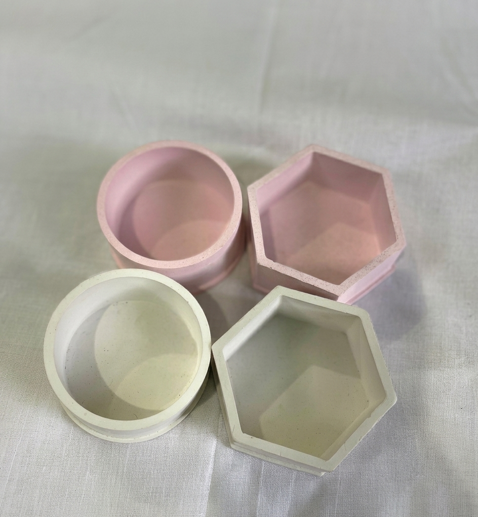 Pastel Matte Concrete Organizers